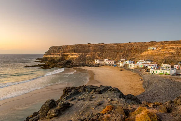 Playa Los Molinos Fuerteventura España 2020 Octubre Puesta Sol Playa — Foto de Stock