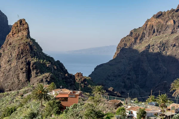 Tenerife Kanarya Adaları Spanya Nın Tropikal Peyzaj Dağ Köyü Masca — Stok fotoğraf