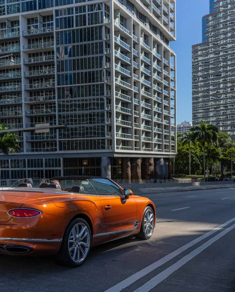 stock image car on the street Brickell miami Florida