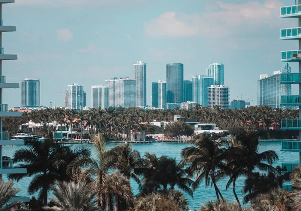 Plage État Miami Vues Centre Ville Floride — Photo