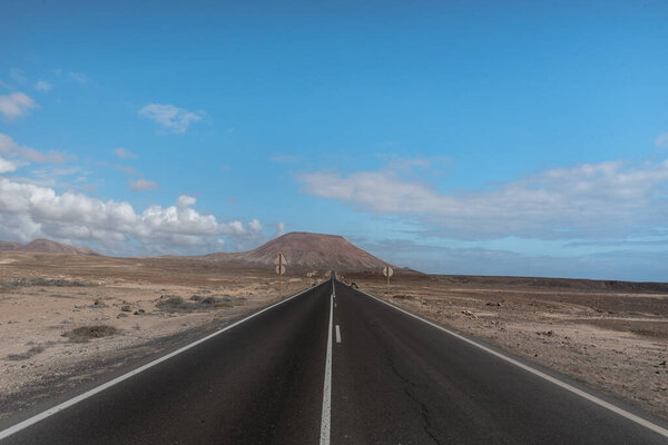 Dunas de Corralejo Natural Park in Fuerteventura, Spain in the fall of 2020.