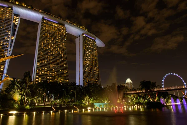 Marina Bay Sands Casino Crepuscolo Singapore — Foto Stock