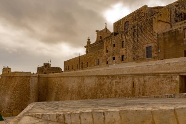 Victoria, Malta-Mayıs 13, 2019: Cittadella görünümü, Victoria 'da kuvvetlendirilmiş şehir. Bu UNESCO Dünya mirası siteleri listesinde.