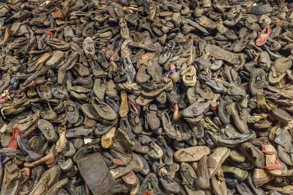 Boots Victims Auschwitz Birkenau Concentration Camp Oswiecim Poland July 2022 — Stock Photo, Image