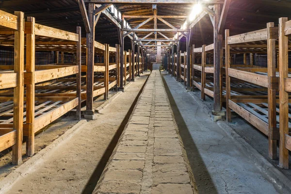 Barrack Prisoners Auschwitz Birkenau Concentration Camp Oswiecim Poland July 2022 — стоковое фото