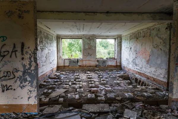 Abandoned Secret Soviet Union Military Ghost Town Irbene Latvia — Stockfoto