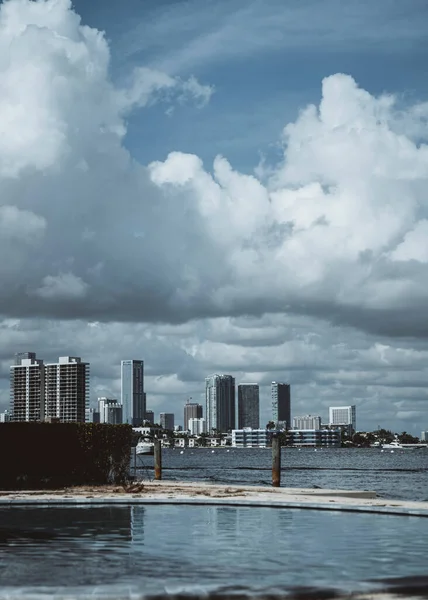 Панорама Маямі Біч Оглядає Хмарочоси — стокове фото