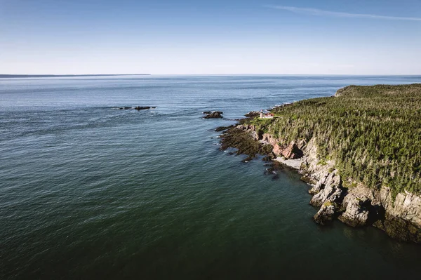 Aerial View Eastern Most Point Usa West Quoddy Head — Stock Photo, Image