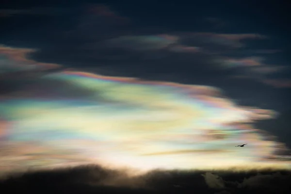 Полярні Стратосферні Хмари Лофотенських Островах Норвегія — стокове фото