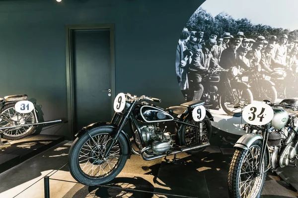 Bmw R51 Classic Retro Motorcycle Riga Motor Museum Riga Latvia — Stok fotoğraf