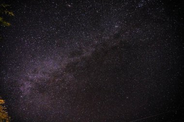 Çölde gökyüzündeki yıldızlar, gece manzarası