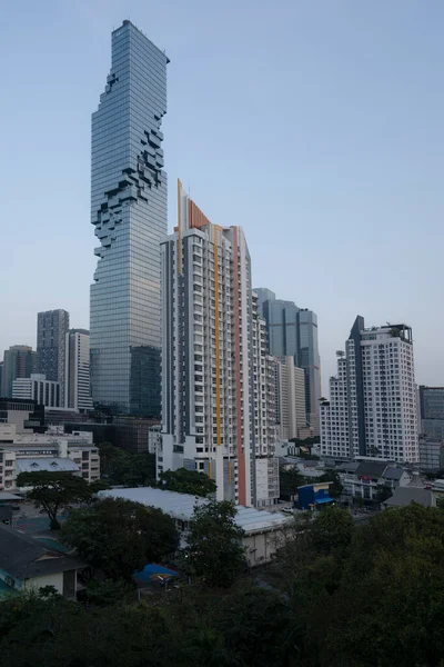 Architectural Exterior View Skyscrapers Bangkok City — Stock Photo, Image