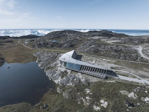 Ilulissat Isfjordscenter Vanuit Lucht — Stockfoto