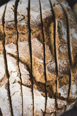 Loaf of wholemeal bread with buckwheat