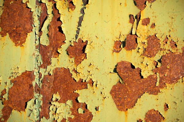 Rust Metal Texture Rusty Layer Iron Green Surface Brown Spots — Photo
