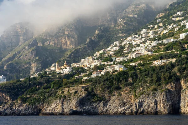 Positano Feribotundan Amalfi Sahil Kasabası — Stok fotoğraf
