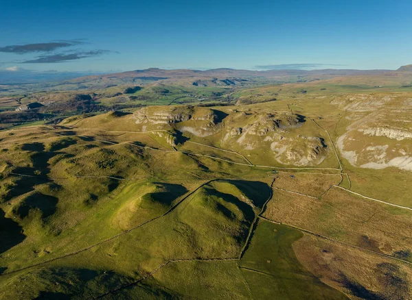 Aerial View Limestone Hills Called Sugar Loaf Hill Settle North — Stock Photo, Image