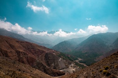 High Atlas mountain range seen above the clouds