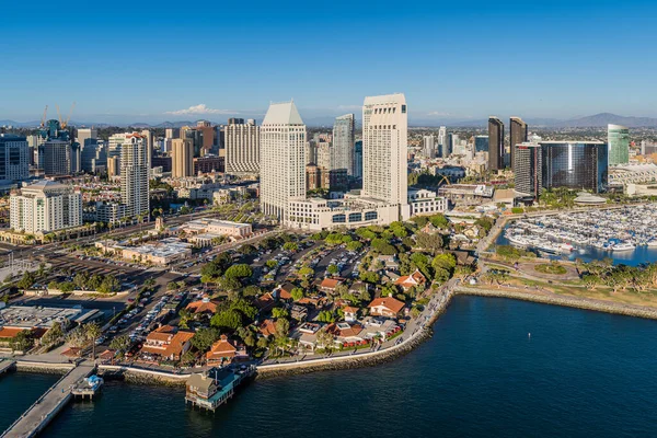 Seaport Village San Diego Downtown Waterfront Hotels Aerial — Stockfoto