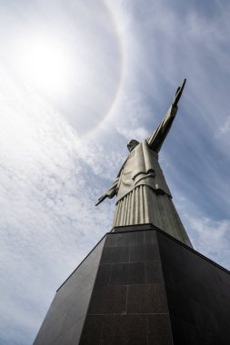 Beautiful view to Christ the Redeemer Statue in Corcovado Mountain, Rio de Janeiro, Brazil