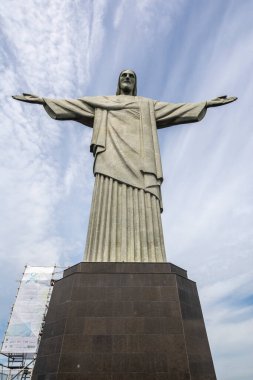 Beautiful view to Christ the Redeemer Statue in Corcovado Mountain, Rio de Janeiro, Brazil