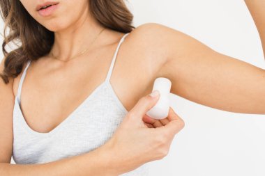 Woman Applying Chemical Free Deodorant Crystal Deodorant Stick
