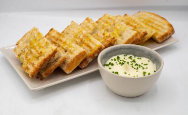 Ration of toasted bread with tomato typical of Catalonia