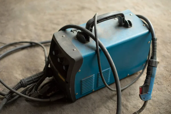 Electricity Generator Tools Garage Battery Storage Charging Wires — Stok fotoğraf