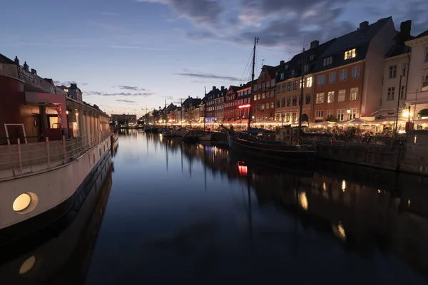 Blue Hour Nyhavn Copenaghen Denmark — 스톡 사진