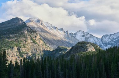 Longs Peak in Rocky Mountain National Park in Estes Park Colorado photographed in the fall