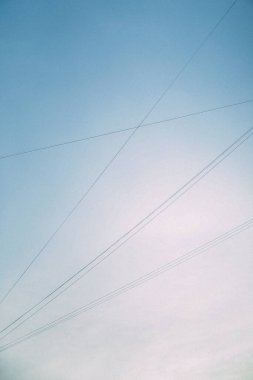 Diagonals in the sky, power lines, minimalism in the sky