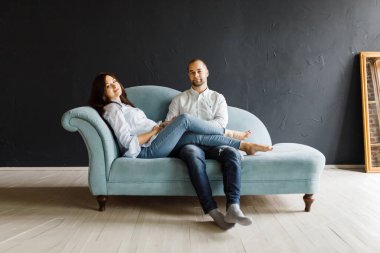 couple expecting a child is experiencing a happy period of pregnancy