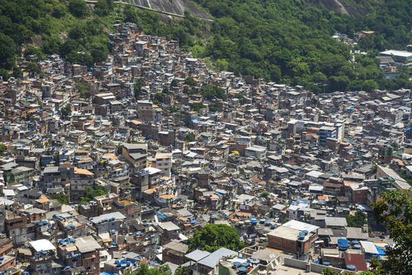 Beautiful View Poor Favela Houses Hill Side Rio Janeiro Brazil — 图库照片