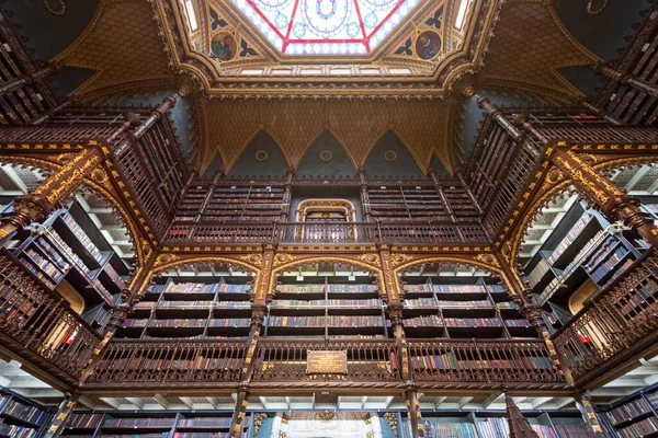 Beautiful View Interior Historic Library Real Gabinete — ストック写真