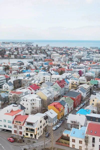 Vista Elevata Reykjavik Islanda Dalla Torre Hallgrmskirkja — Foto Stock