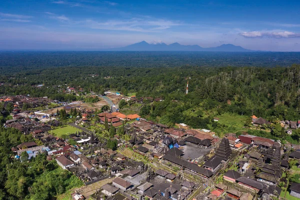 Luftaufnahme Des Besakih Muttertempels Auf Bali Indonesien — Stockfoto