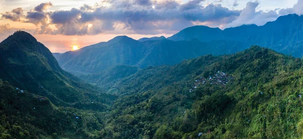 Mountain Panorama Sunrise East Bali Indonesia — Stock Photo, Image