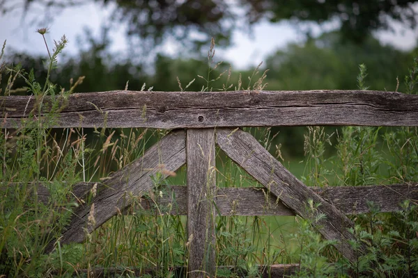 Close Old Wooden Fence Background — Stockfoto