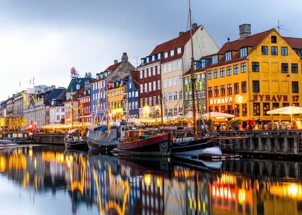 Houses Boats Nyhavn Street Copenhagen — ストック写真