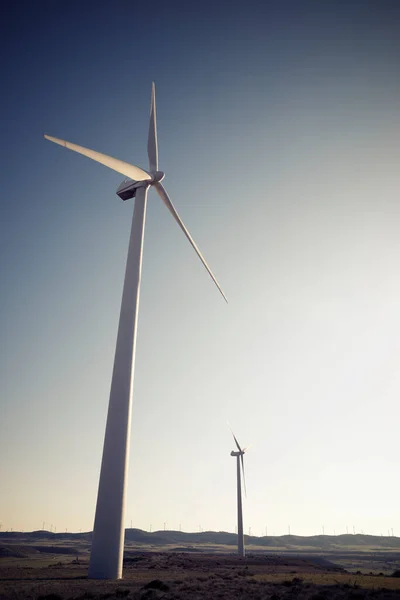 Generátory Větrných Turbín Pro Výrobu Obnovitelné Elektrické Energie — Stock fotografie