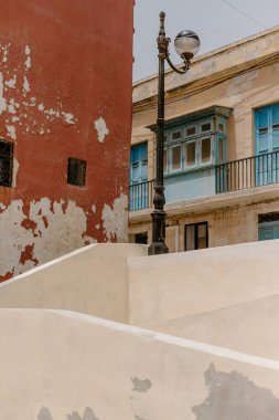 Textured and colorful old buildings in Malta