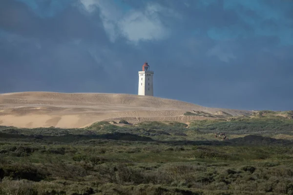 Remote Rubjerg Knude Fyr Lighthouse Sand Dune Denmark — Fotografia de Stock