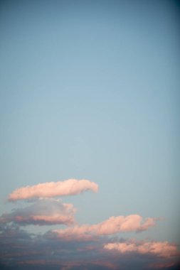 Fine art clouds with blue skies at sunset