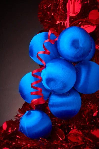 Μερικά Μπλε Χριστουγεννιάτικα Στολίδια — Φωτογραφία Αρχείου