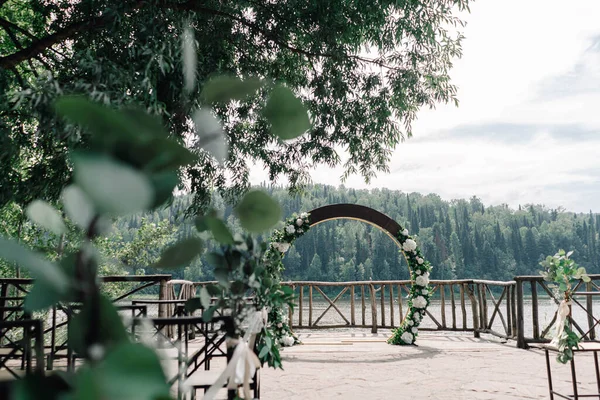 Wedding Arch Ceremony Area — Stock Photo, Image