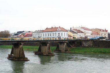stone bridge across the river in the center of Uzhhorod