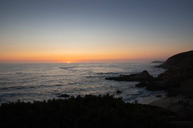 Dramatic Sunset over Ocean in Bodega Bay, CA