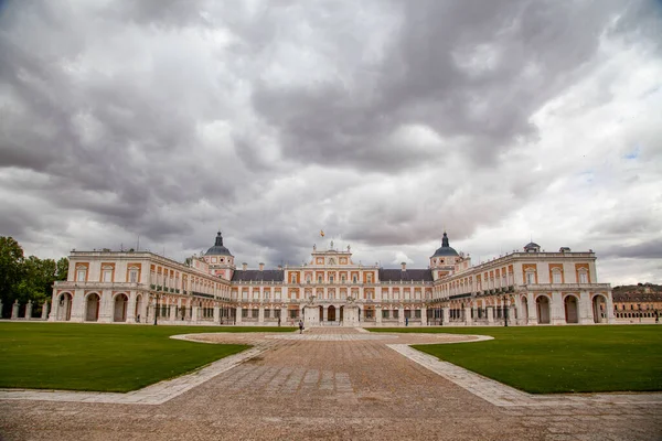 Vista Geral Palácio Aranjuez Arquitetura Única Com — Fotografia de Stock
