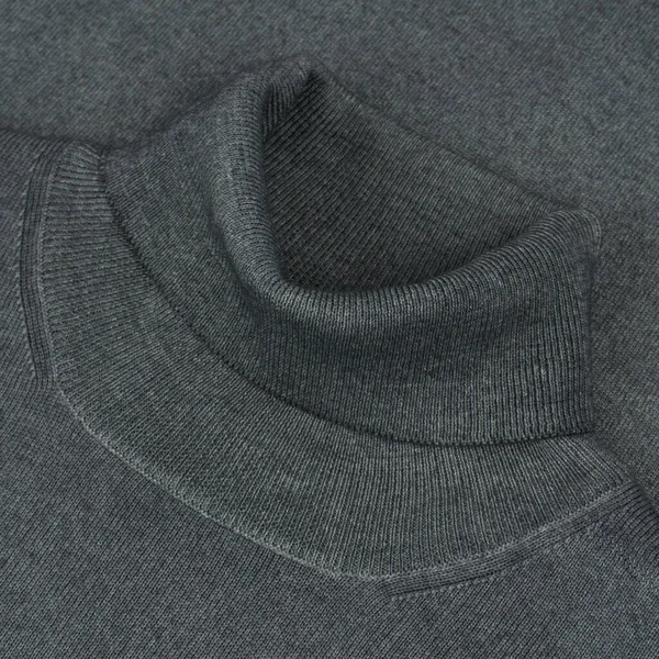 Grey Green Wool Turtleneck Close Background — Foto Stock
