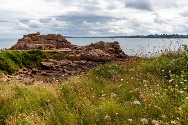 Scenic View Coast Pink Granite Coast Perros Guirec Brittany France — Stock Photo, Image